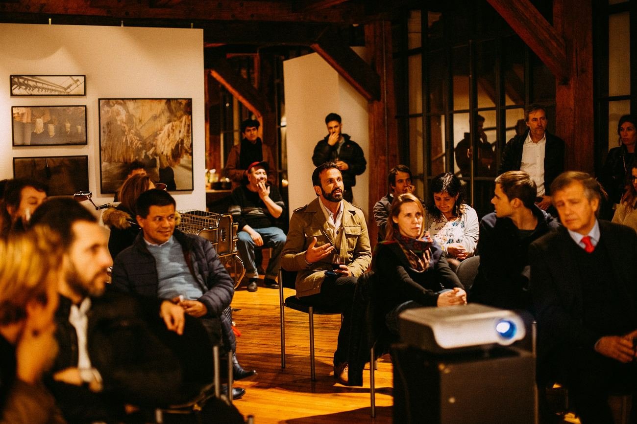 Community members gathered for a public meeting
